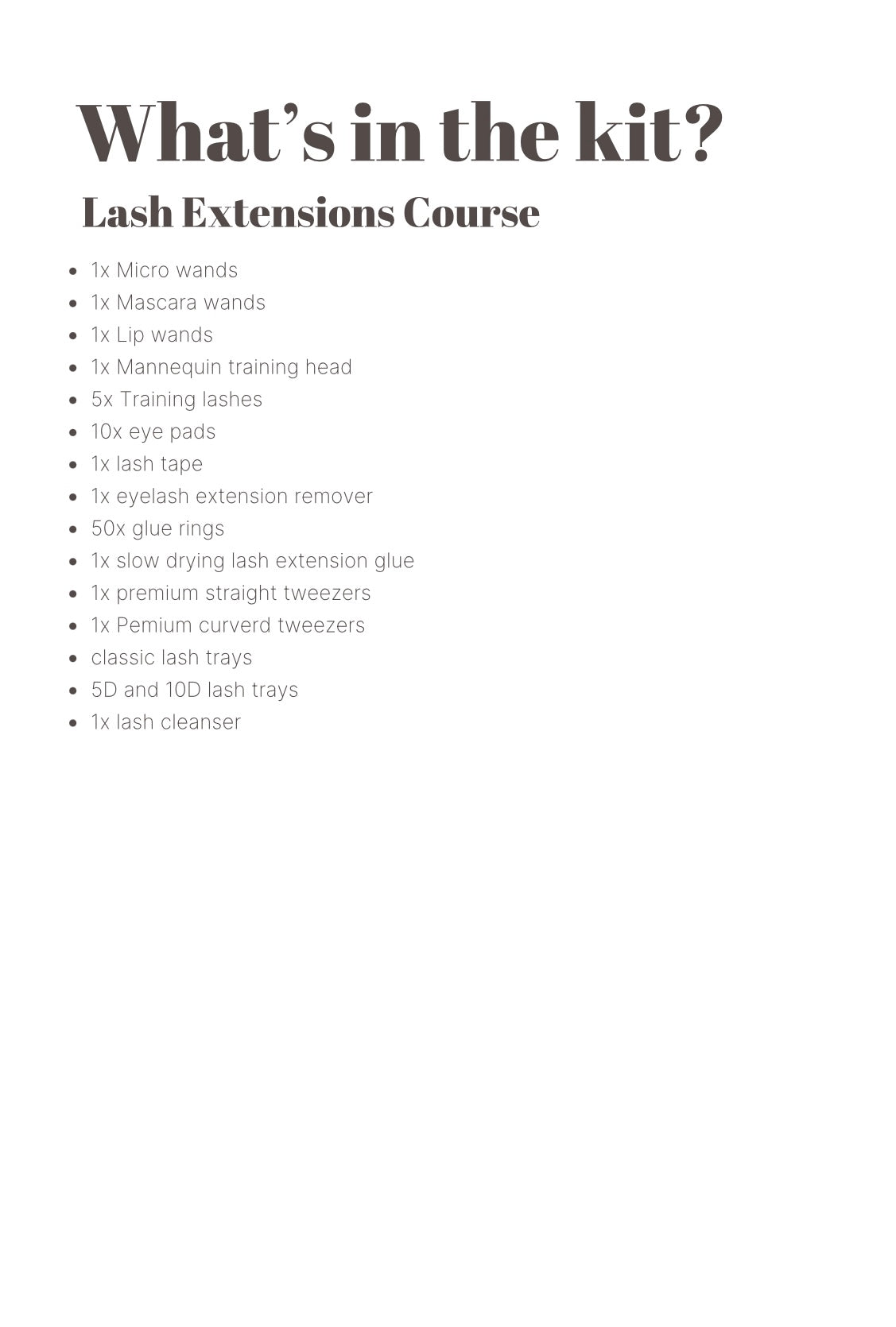 Beginner Lash Extensions Course